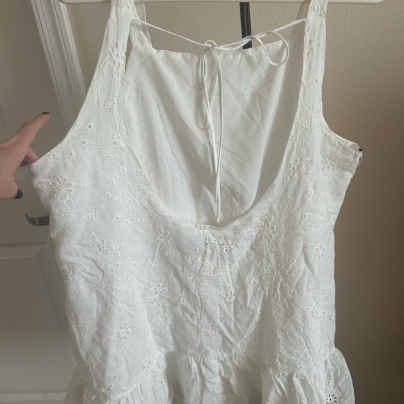 Forever 21 Ivory Eyelet Babydoll Dress/Swim Cover Up - Picture 3 of 10